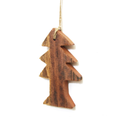 Choinka z drewna egzotycznego Wisząca 20cm